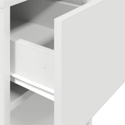 Support de tour d'ordinateur avec tiroir blanc 30x44x74 cm vidaXL