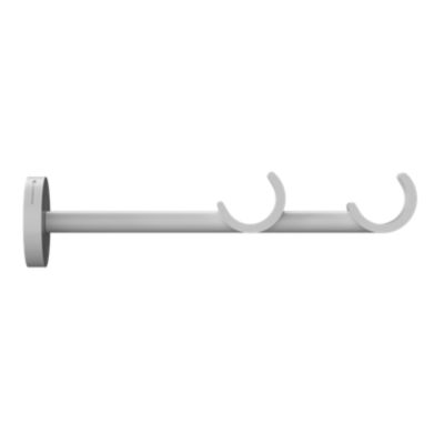 Support double tringle à rideau à percer Anafi métal blanc Ø19/28mm GoodHome