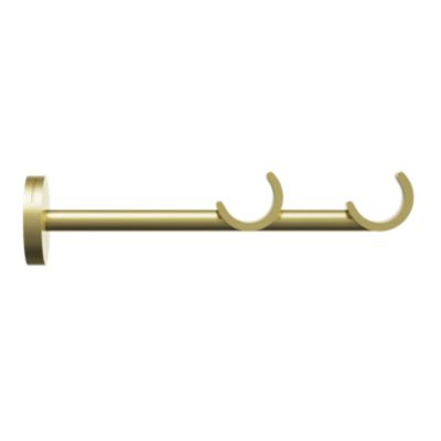 Support double tringle à rideau à percer Elasa métal doré Ø19mm GoodHome
