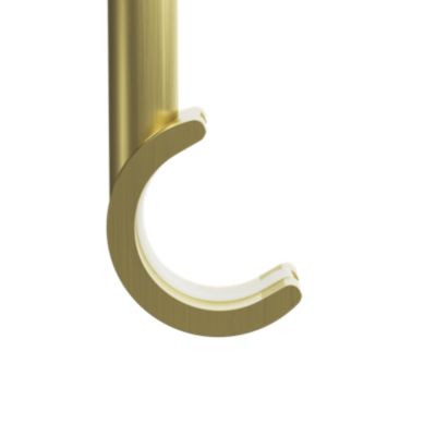Support double tringle à rideau à percer Elasa métal doré Ø19mm GoodHome