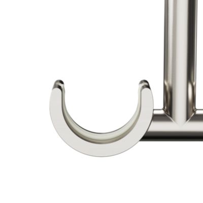 Support double tringle à rideau fixation plafond Athens métal gris ...
