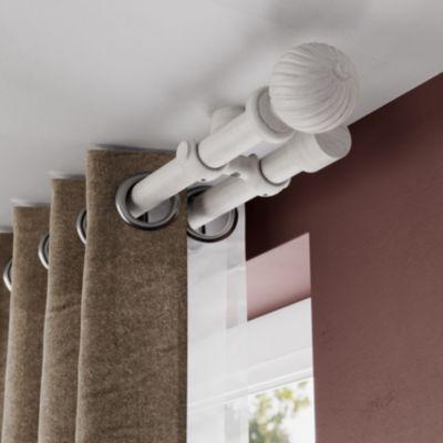 4 Pièces Supports De Tringle à Rideau En Bois - Fixation Murale Robuste - Pour Tringles De 2,5 Cm Et 3 Cm