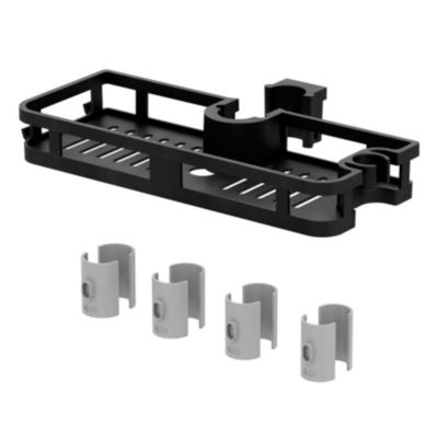 Support douchette/étagère pour barre de douche, noir, GoodHome