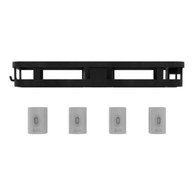 Support douchette/étagère pour barre de douche, noir, GoodHome