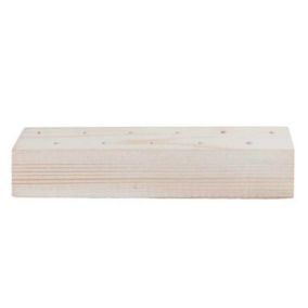 Support en bois pour fleurs séchées blanc - 21 x 4 x 5 cm