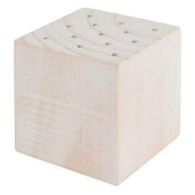 Support en bois pour fleurs séchées blanc - 8 x 8 x 8 cm