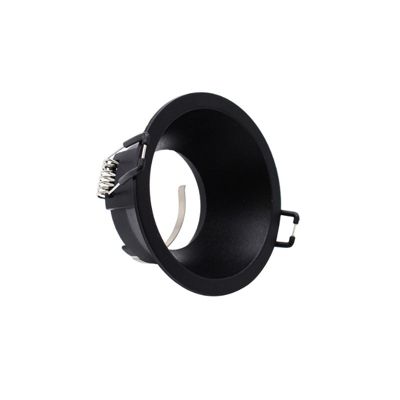 Support Encastrable Spot Rond Noir Mat pour Ampoule GU10 - SILAMP