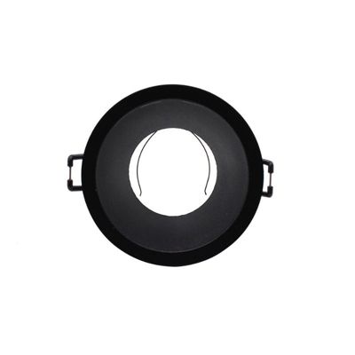 Support Encastrable Spot Rond Noir Mat pour Ampoule GU10 - SILAMP