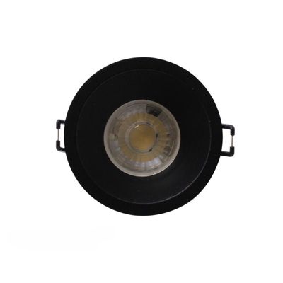 Support Encastrable Spot Rond Noir Mat pour Ampoule GU10 - SILAMP