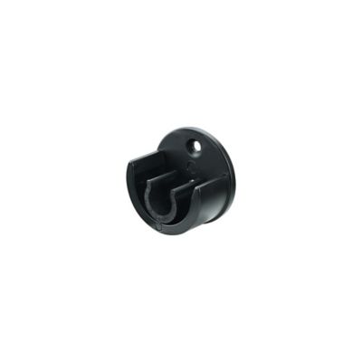 Support encastré pour barre à rideau GoodHome 19 mm Araxos noir