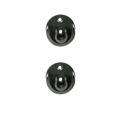 Support encastré pour barre à rideau GoodHome 19 mm Araxos noir