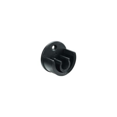 Support encastré pour barre à rideau GoodHome 19 mm Araxos noir