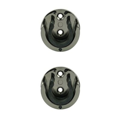 Support encastré pour barre à rideau GoodHome 28 mm Kimlos noir