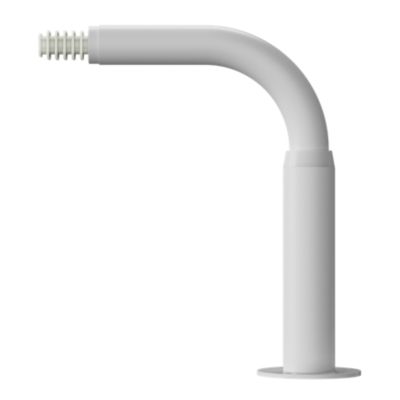 Support extensible coudé tringle à rideau Anafi métal blanc Ø19mm GoodHome