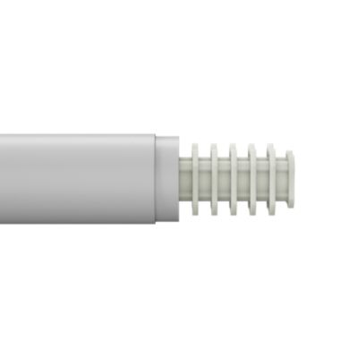 Support extensible coudé tringle à rideau Anafi métal blanc Ø19mm GoodHome