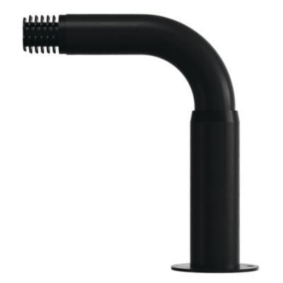 Support extensible coudé tringle à rideau Araxos métal noir Ø19mm GoodHome