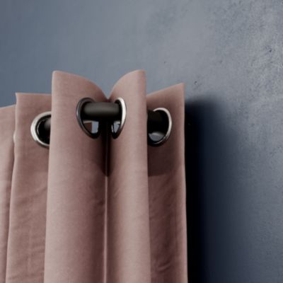Support extensible coudé tringle à rideau Araxos métal noir Ø19mm GoodHome