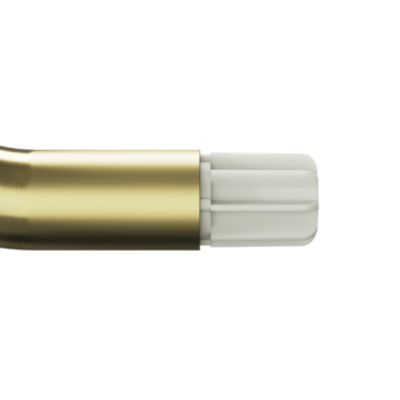 Support extensible coudé tringle à rideau Elasa métal doré Ø19mm GoodHome