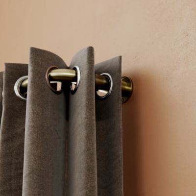 Support extensible coudé tringle à rideau Elasa métal doré Ø28mm GoodHome