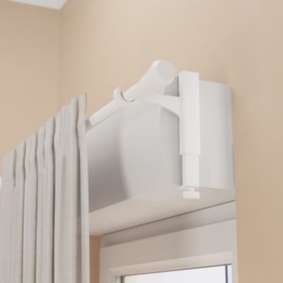 Support extensible sans perçage pour tringle à rideaux Anafi blanc Ø19 ...