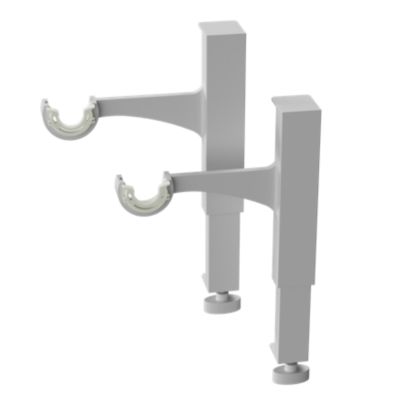 Support extensible sans perçage pour tringle à rideaux Anafi blanc Ø19/28 cm L.17 x l.3,5 x H.14,5 cm GoodHome