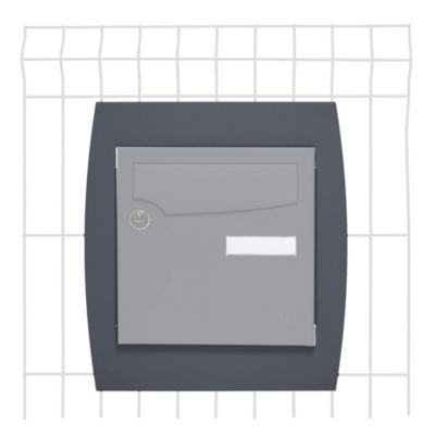 Support grillage rigide & palissade Gris anthr. mat sablé RAL 7016MS
