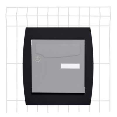 Support grillage rigide & palissade Noir mat sablé RAL 9005MS