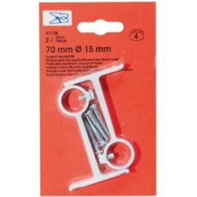 Support - lot de 2 - aluminium plastifié long - 70 mm