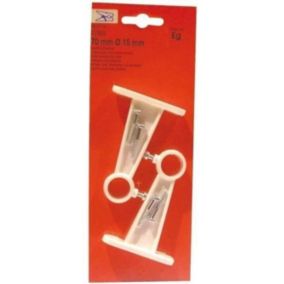 Support - lot de 2 - blanc - plastique - 40 mm