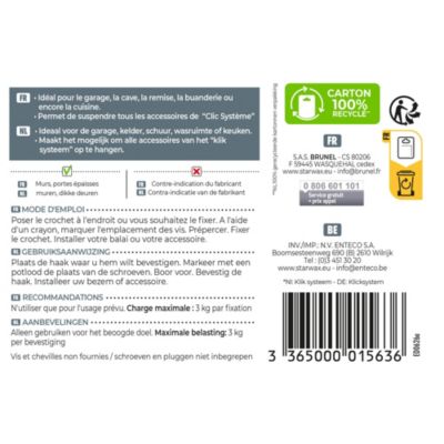 Support mural Clic Système multi-accessoires Starwax