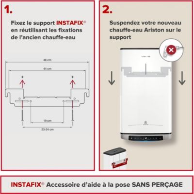 Support mural de fixation Instafix pour chauffe-eau - Ariston