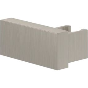 Support mural fixe pour douchette VILLEROY ET BOCH Universal rectangle Brushed Nickel Matt