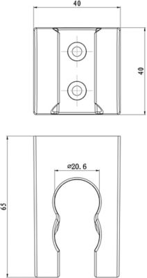 Support mural pour douchette chrome GoodHome Cavally