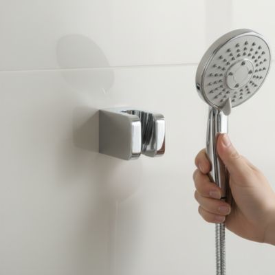 Support mural pour douchette chrome GoodHome Teesta