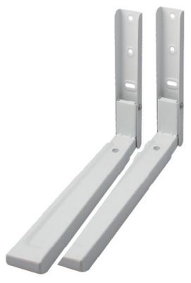 Meister Support Pour Micro-ondes 6827100 Blanc - Fixation Murale Extensible Jusqu'à 500mm, Charge 30kg