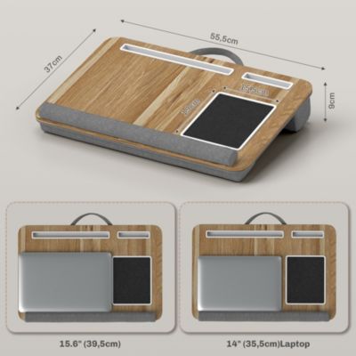 Support ordinateur laptop - plateau lit - table de lit avec coussinets ...