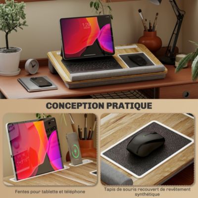 Support ordinateur laptop - plateau lit - table de lit avec coussinets ...