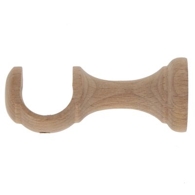 Support ouvert tringle à rideau bois de hêtre chêne Ø28mm Mobois