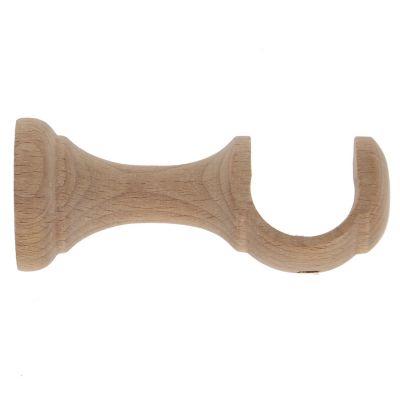 Support ouvert tringle à rideau bois de hêtre chêne Ø28mm Mobois