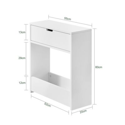 Support Papier Toilette, Armoire Toilettes WC, BZR48-W, SoBuy