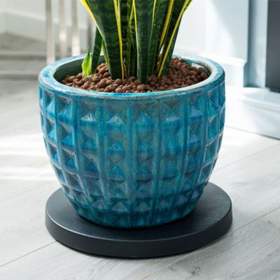 Support pot de fleur rond en ardoise, Diamètre 29 cm