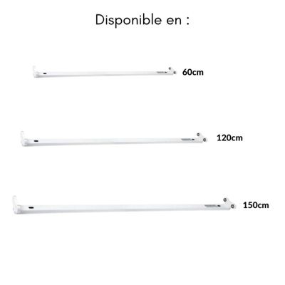 Support pour 2 tubes LED T8 150 cm IP20 - SILAMP