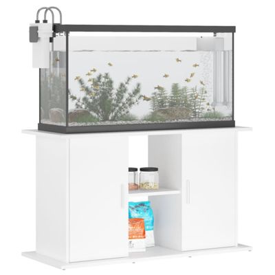 Support pour aquarium blanc 101x41x58 cm bois d ingénierie