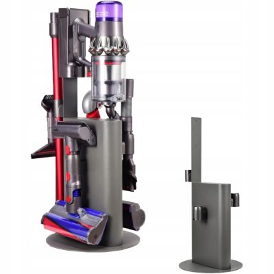Support pour Aspirateur Sans Fil 74 cm - Acier Carbone, Rangement Accessoires, Compatible Dyson V6-V15