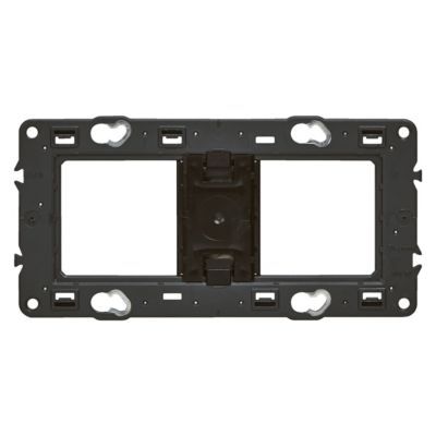 Support pour fixation à vis Legrand Mosaïc horizontal Céliane 2x2 modules