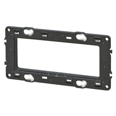 Support pour fixation à vis Legrand Mosaïc horizontal Céliane 2x2 modules