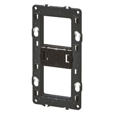 Support pour fixation à vis Legrand Mosaïc horizontal Céliane 2x2 modules