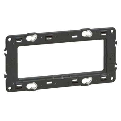 Support pour fixation à vis Legrand Mosaïc horizontal Céliane 2x2 modules