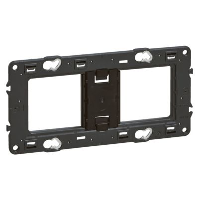 Support pour fixation à vis Legrand Mosaïc horizontal Céliane 2x2 modules