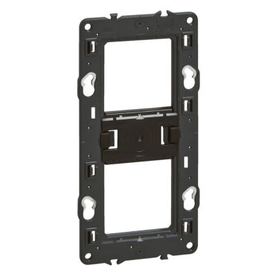 Support pour fixation à vis Legrand Mosaïc horizontal Céliane 2x2 modules